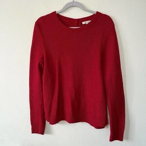 Madewell Red Backroad Button Back Sweater